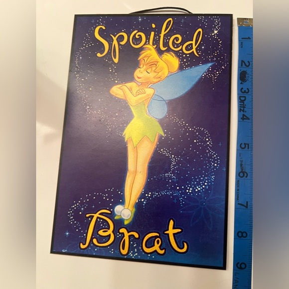 GUC DISNEY Tinker Bell Sign Decor Decorative Sign – Fairy-Inspired Wall Art - Picture 2 of 10